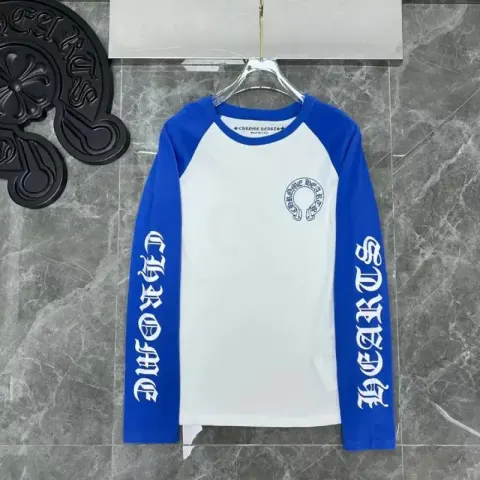 Chrome Hearts Longsleeve Hoodie option Blue and white stitching