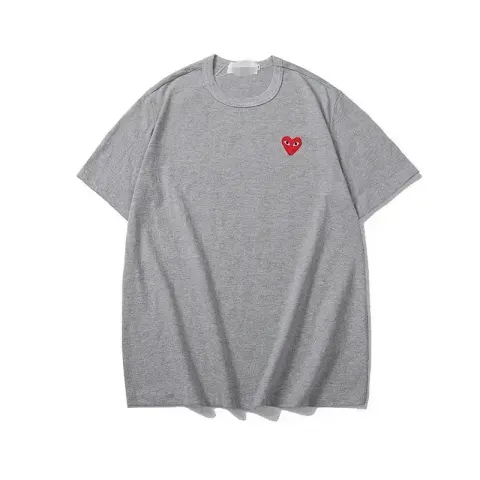 CDG Double Heart Tee option 2027 gray