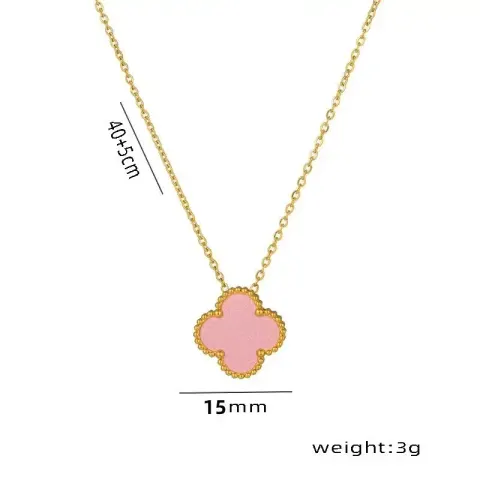 Vancleef Necklace option 8853 powder shell double-sided necklace