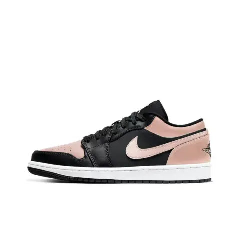 Jordan 1 Low Shoes option Black Pink Toes 553558-034