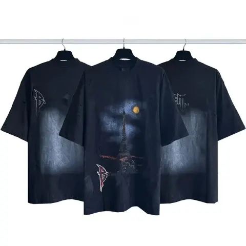Balenciaga Tees option Zhengli iron tower direct spray short sleeve
