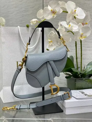 Dior Saddle Bag option Haze Blue 17 × 5 × 15cm