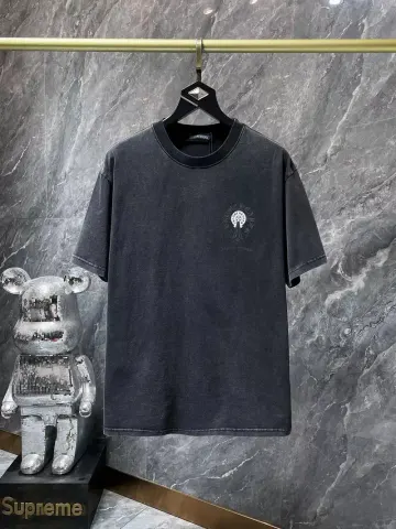 Chrome Hearts Leather Tee's (30+ Styles) option 8775 wash water black