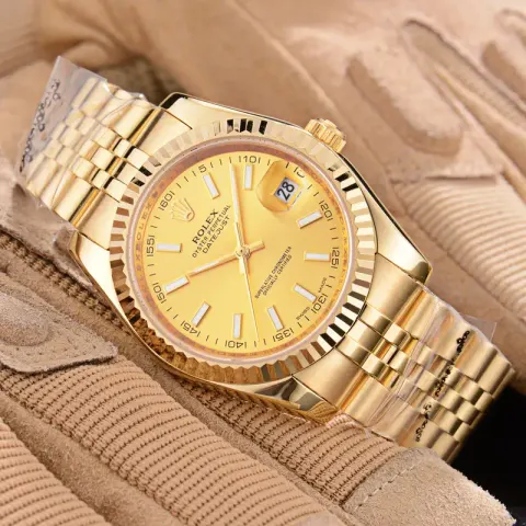 ROLEX option Gold Shell, Gold Plated, Five Ball Steel
