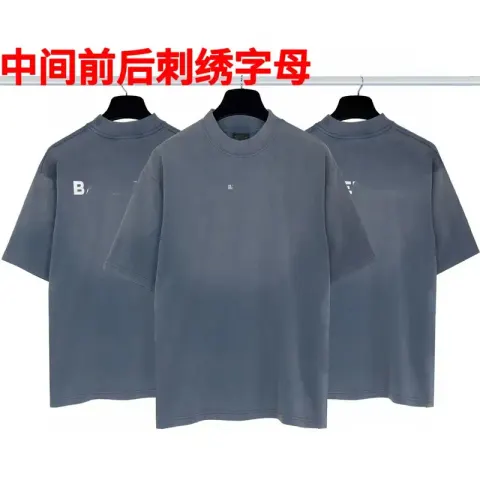 Balenciaga Tees option Middle Front and Back Embroidered Letters