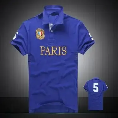 Polo Shirts (15+ Styles) option Paris color blue