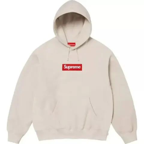 Supreme Leopard Box Hoodie option E586# rice white