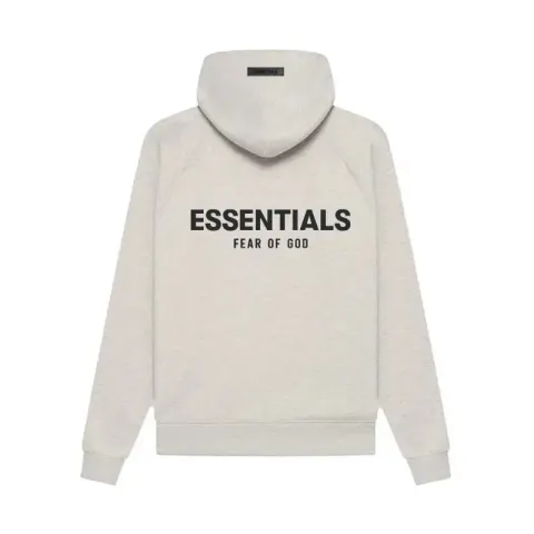 Essentials Hoodie option Style two hemp gray (front blank behind