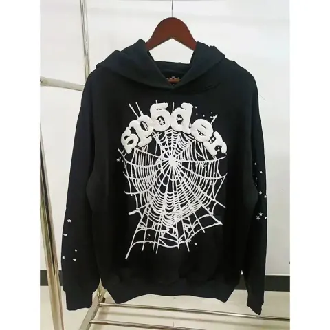 Sp5der Pink Hoodie option black net