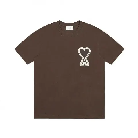 Ami Paris T-Shirts With Big Logo option brown
