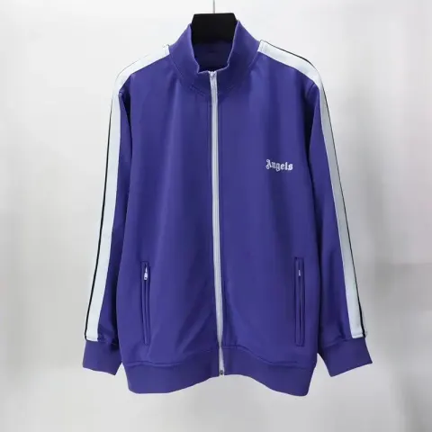 Palm Angels Zip Hoodie option Purple Top