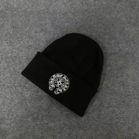 Chrome Hearts Beanie option black round flower