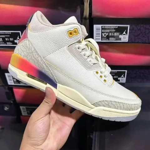 Jordan 3 Fragment Shoes option Aj3 Co branded White Blue Red
