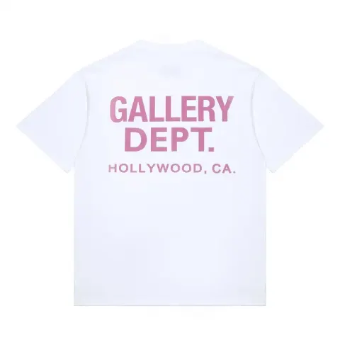 Gallery Dept TEES option White， purple， and red characters