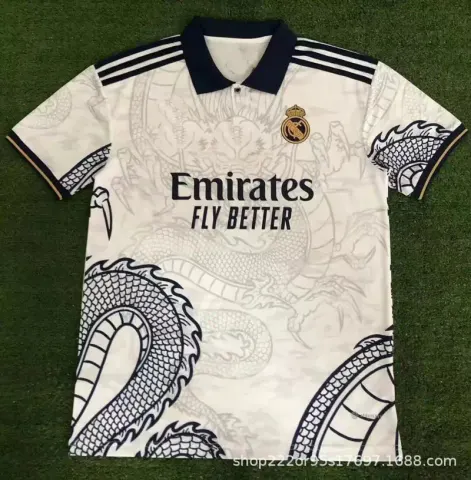 JERSEYS option Real Madrid White Dragon