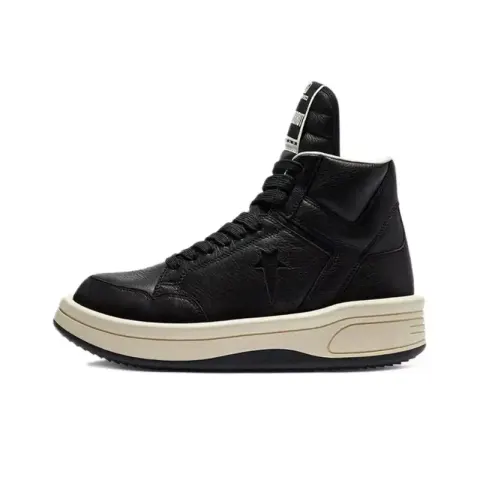 Rick Owens Vans Leather Sneakers option High cut black