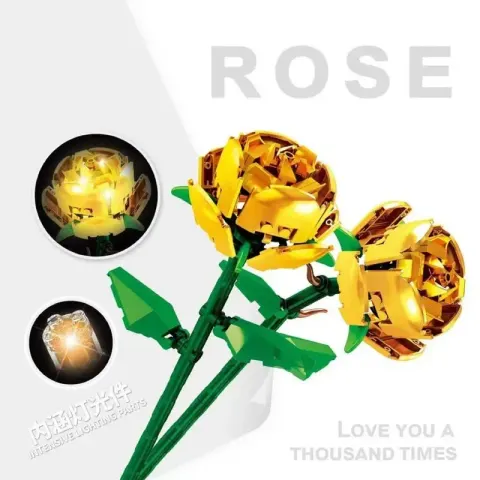 Lego Flowers option # colored glazed gold [boxed]