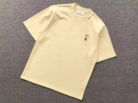 Ami Paris Tees with Small Logo option apricot 2616