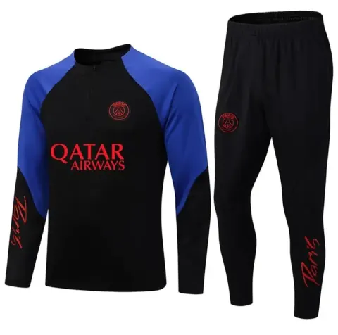 Football PSG Tracksuit option 2223 Paris Black Blue