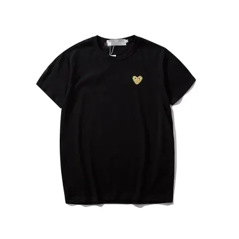 CDG Double Heart Tee option 2153 black