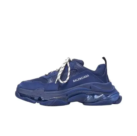 Balenciaga 3S White Shoes option Dark Blue