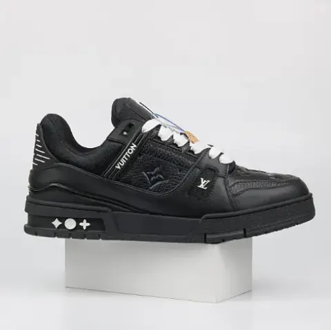 LV Trainers Monogram Black Denim Sneakers option 25