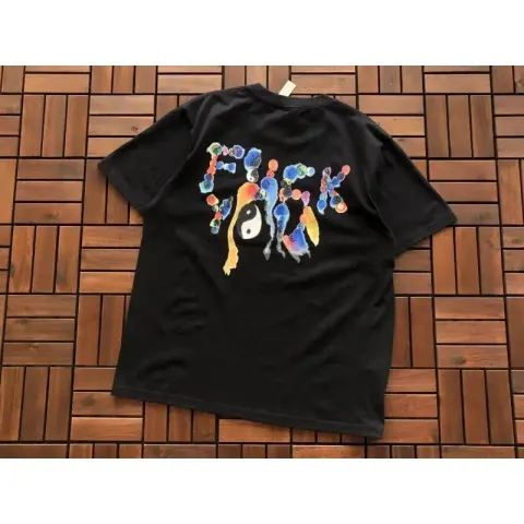 Supreme X Ducati T-Shirt option B366 Yin Yang Tai Chi Print Black