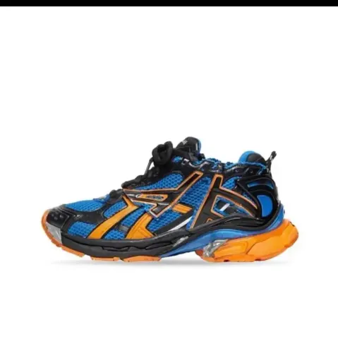 Balenciaga Runner Black Red Graffiti option Blue Curacao
