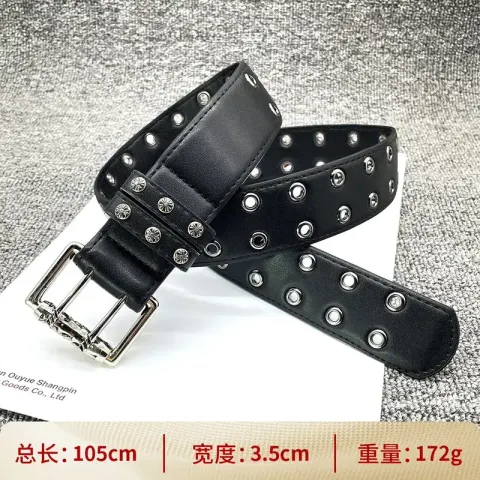 Chrome Hearts Belt option [cross nail double pin buckle 105cm] cross belt
