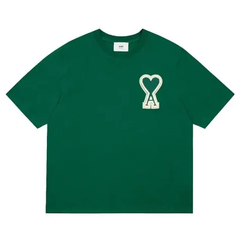 Ami Paris T-Shirts With Big Logo option Dark green