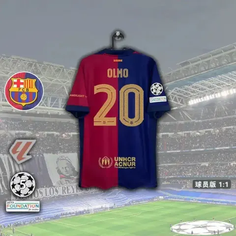 Barcelona x Travis Scott Jersey option Champions League Edition – No. 20 Olmo