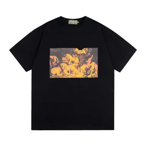Denim Tears x Offset T-Shirt option Black oil painting