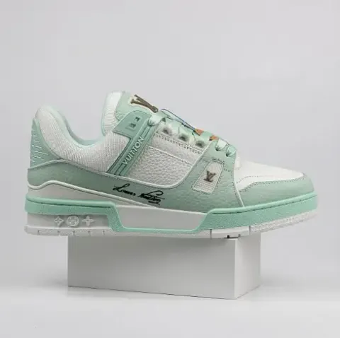 LV Trainers Monogram Black Denim Sneakers option 21