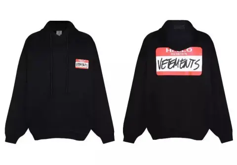 Vetements Fan Hoodie option V120 Black