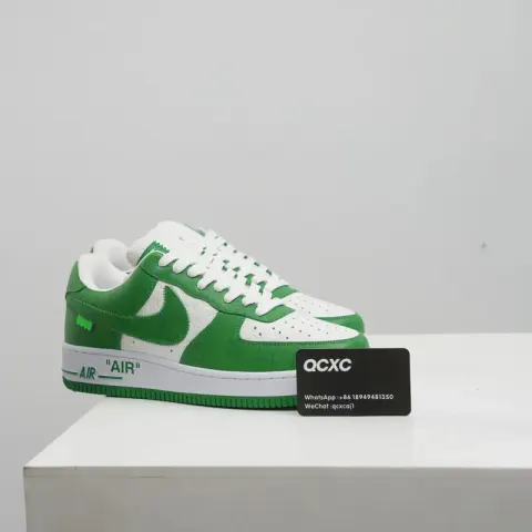 LV Air Force 1 option White green skin