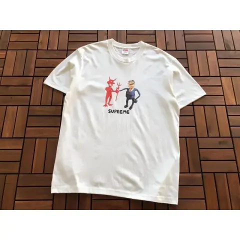 Supreme X Ducati T-Shirt option B350 Devil Deal White