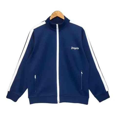 Palm Angels Zip Hoodie option Royal Blue Top