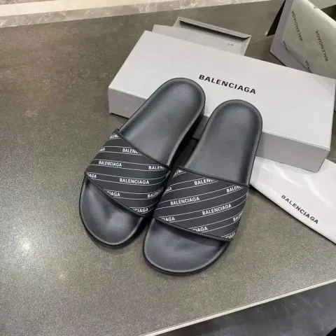 Balenciaga Slides option dark gray twill