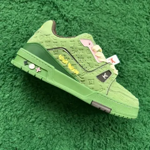 LV Trainers White Signature (Budget) option Three generations of GREEN