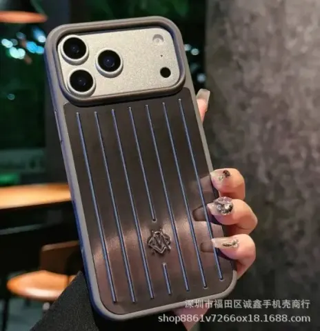 Rimowa iPhone Cases 12-16 Pro Max option Classic Rock Grey-With Packaging