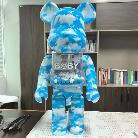 Unique Medium BearBrick option Blue skies and white clouds for all eternity