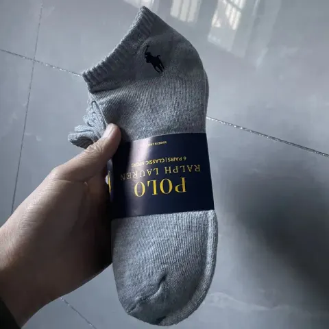 Ralph Lauren Socks All-White option Gray short tube