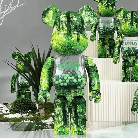 Unique Medium BearBrick option Forest Qianqiu