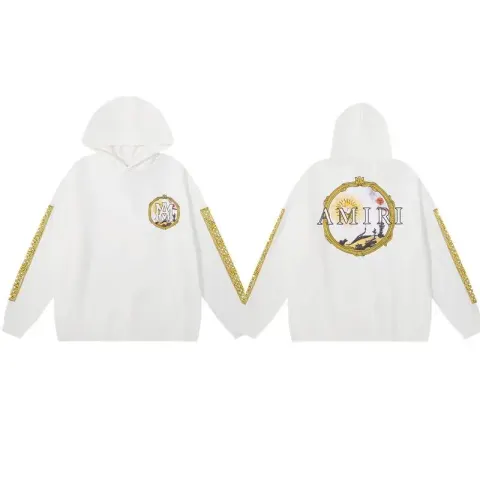 Amiri Paint Splatter Hoodie option 855 white