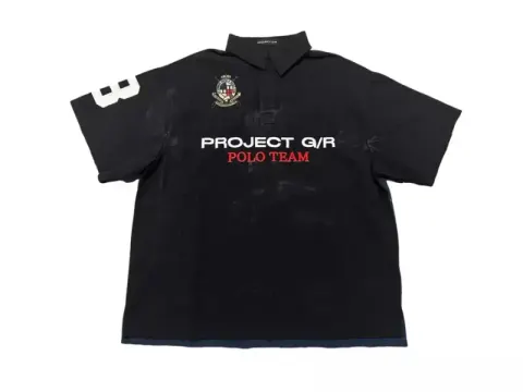 GRAILZ Polo option Black and blue stitching [short sleeve v