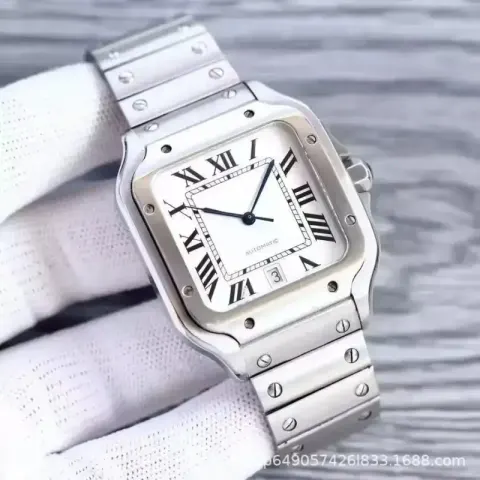Cheap Cartier Santos 41mm option White face