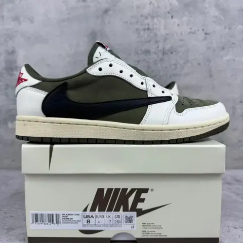 Jordan 1 Low Phantom option white olive green DM7866-200