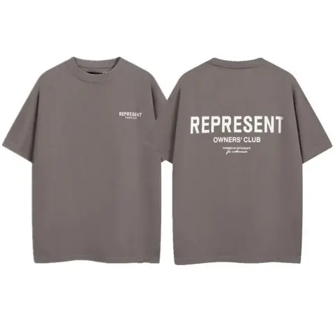 HOUSE OF ERRORS T-shirt option R447# gray brown