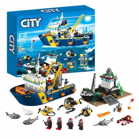 City High-Speed Passenger Train option 66115-Deep Sea Exploration Ship-About 1.5KG
