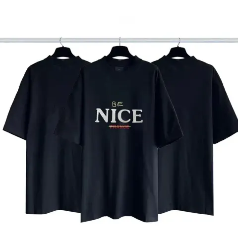 Balenciaga Tees option NICE Letter Print Short Sleeve